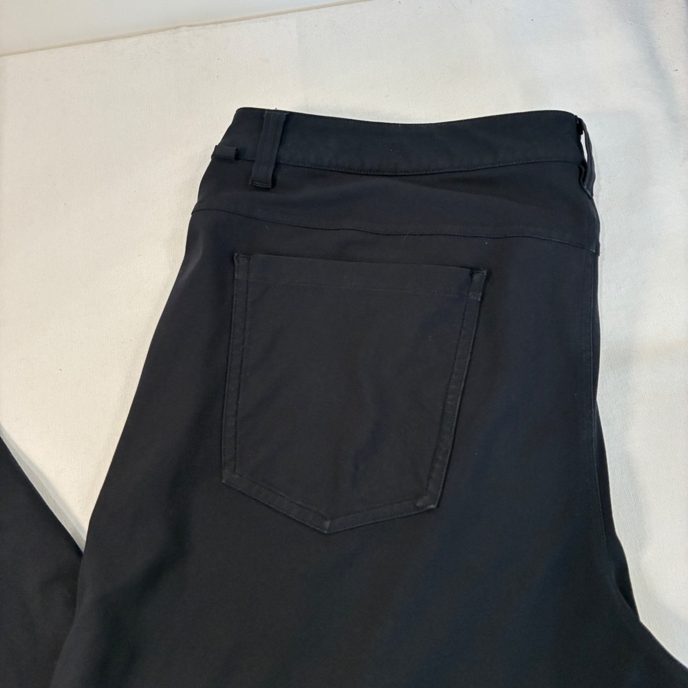 Lululemon Commission Pant Mens 36 Black Slim Fit Tech Chino Trousers - Picture 4 of 11